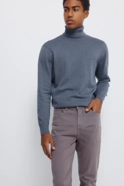 Calça slim fit com 5 calça