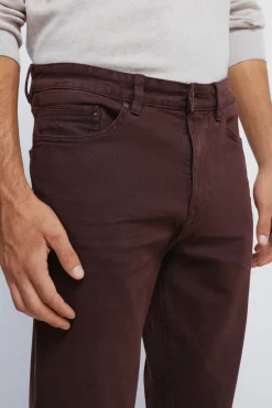 Calça slim fit com 5 calça
