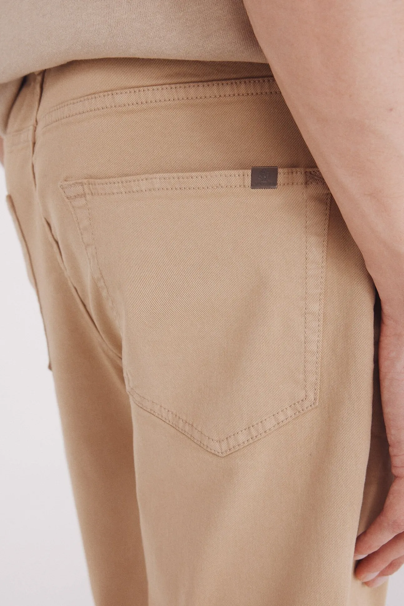 Calça slim fit com 5 calça