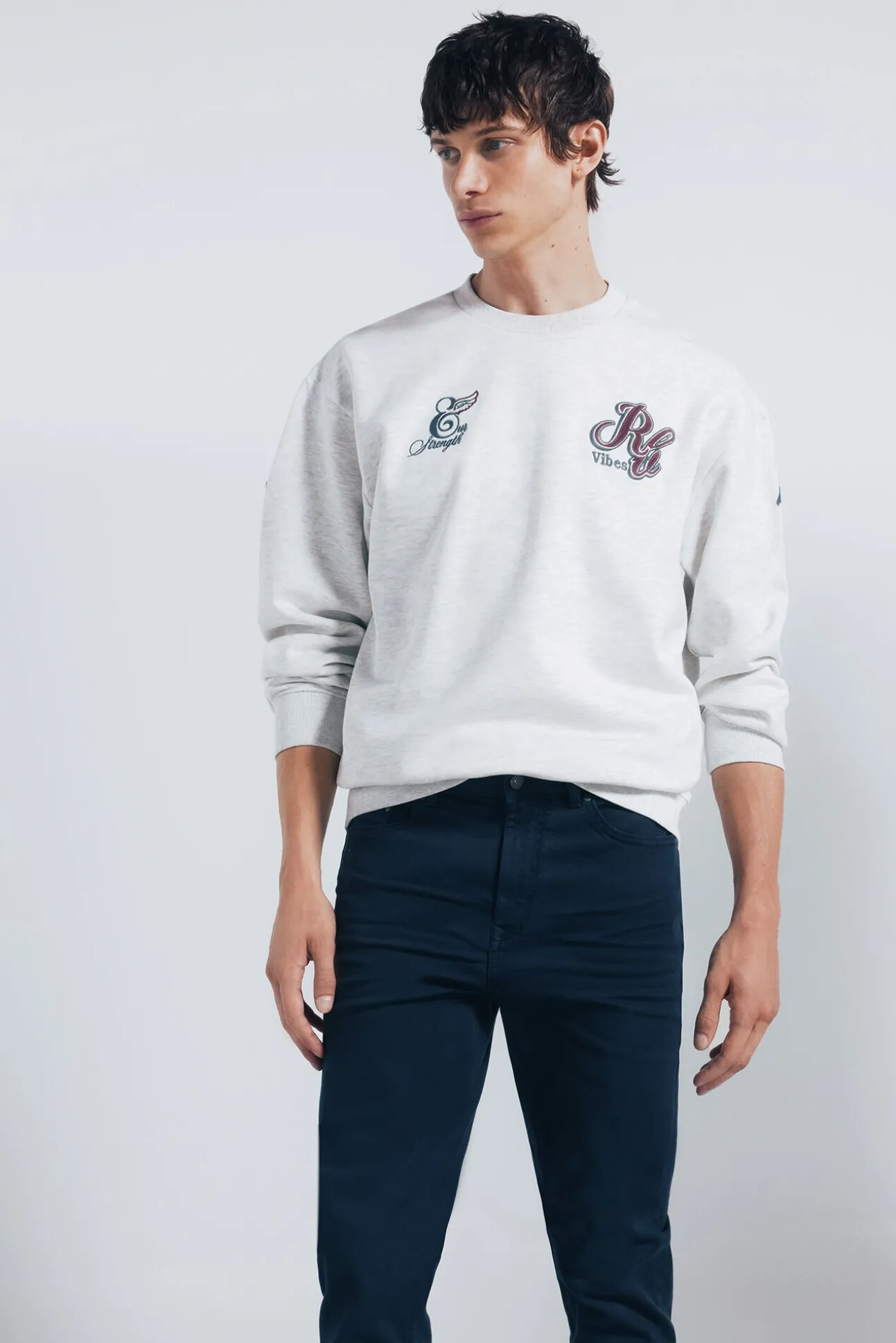 Calça slim fit com 5 calça
