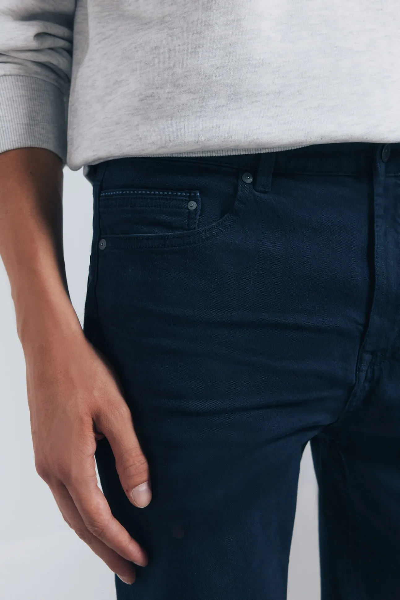 Calça slim fit com 5 calça