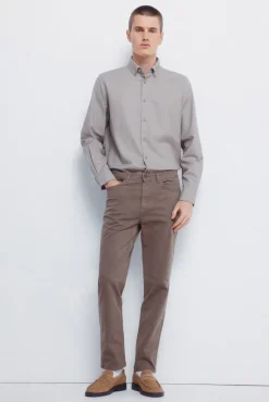 Calça slim fit com 5 calça