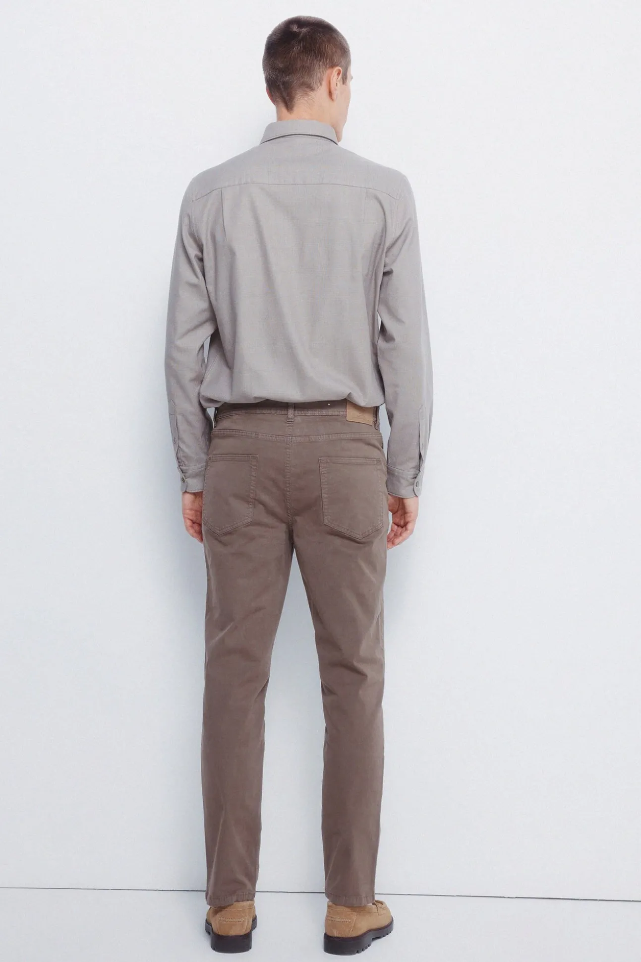 Calça slim fit com 5 calça