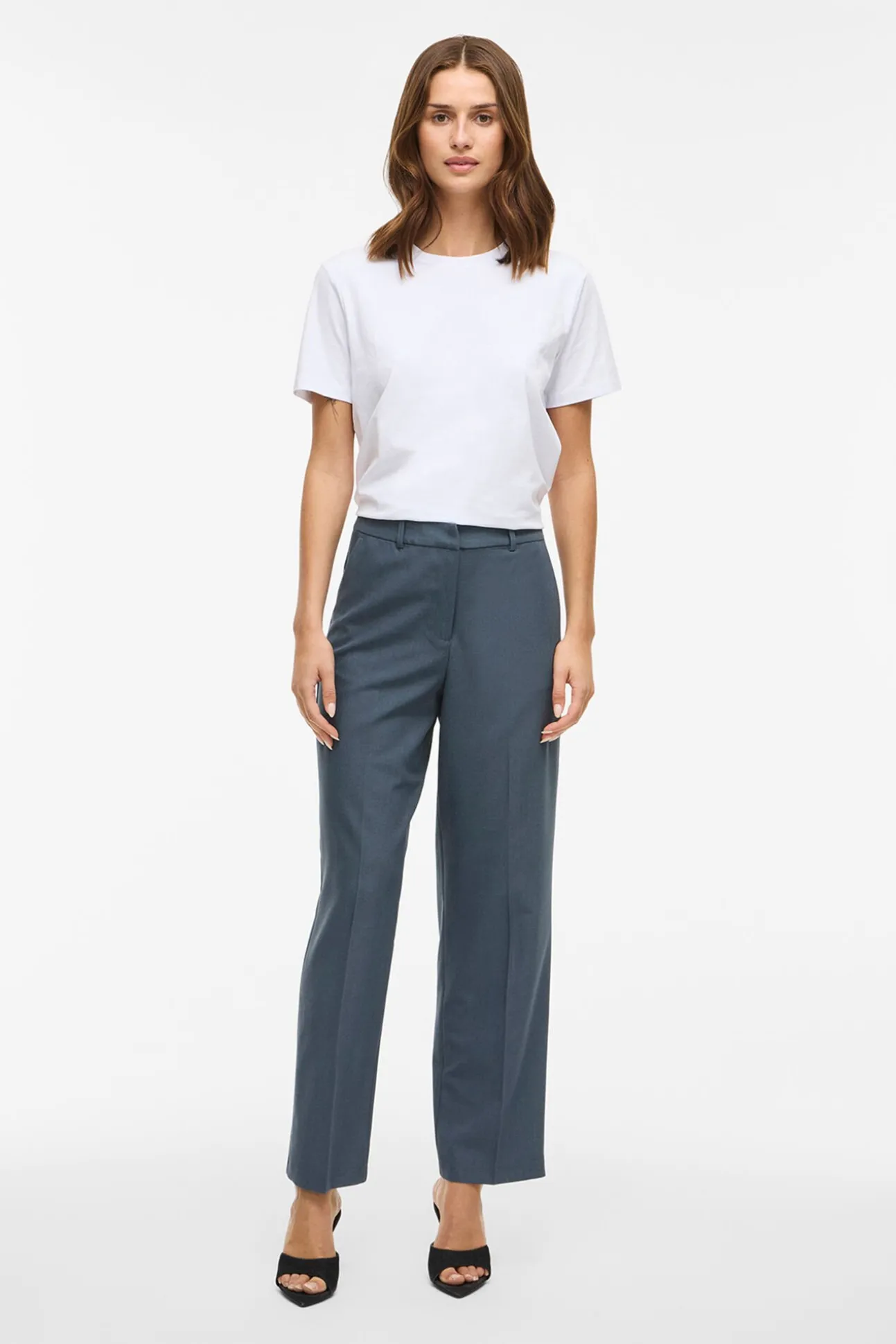 Calça social reta com viscose
