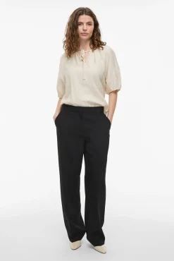 Calça social reta com viscose