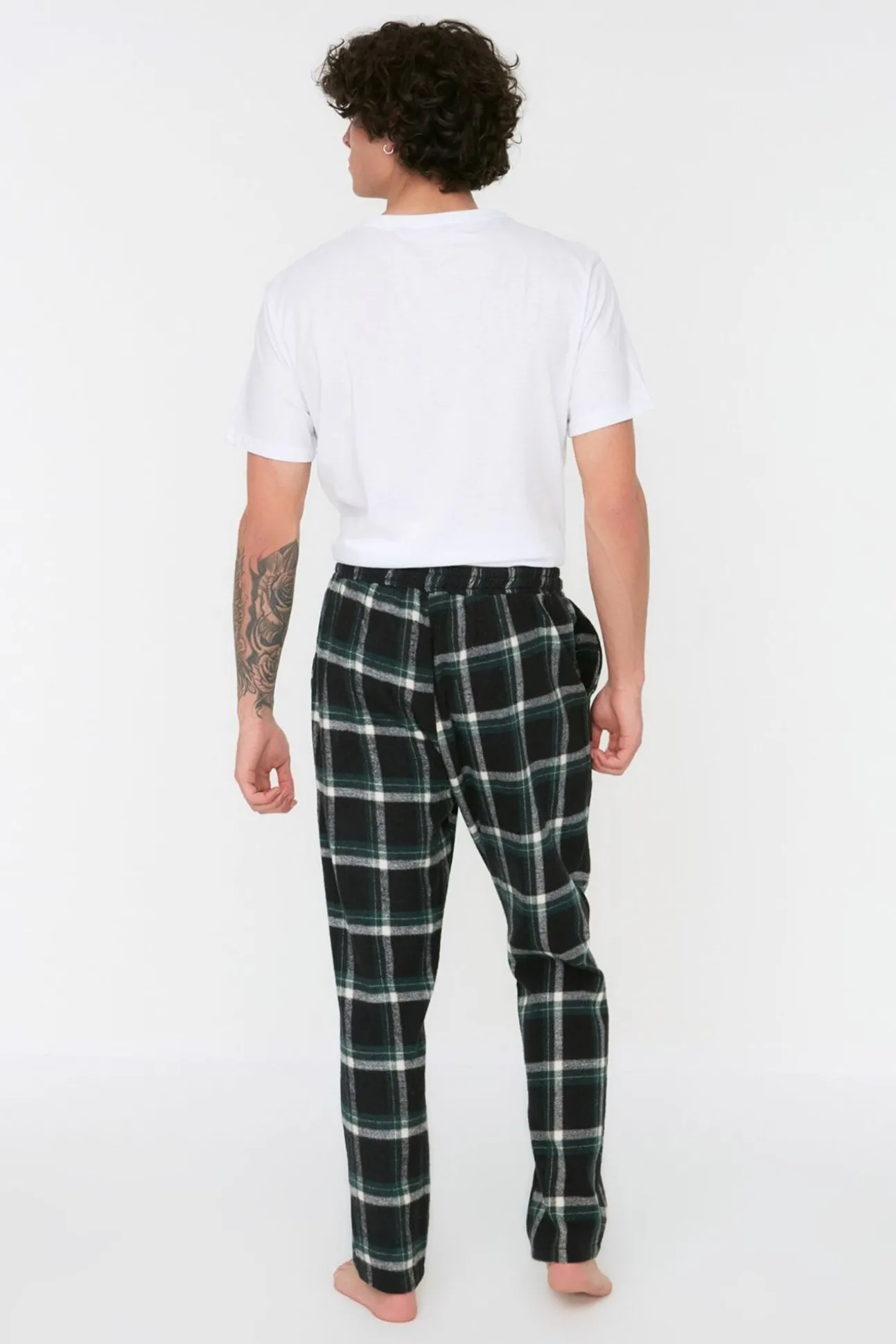 Calça unissex de corte regular com estampado xadrez multicolorida