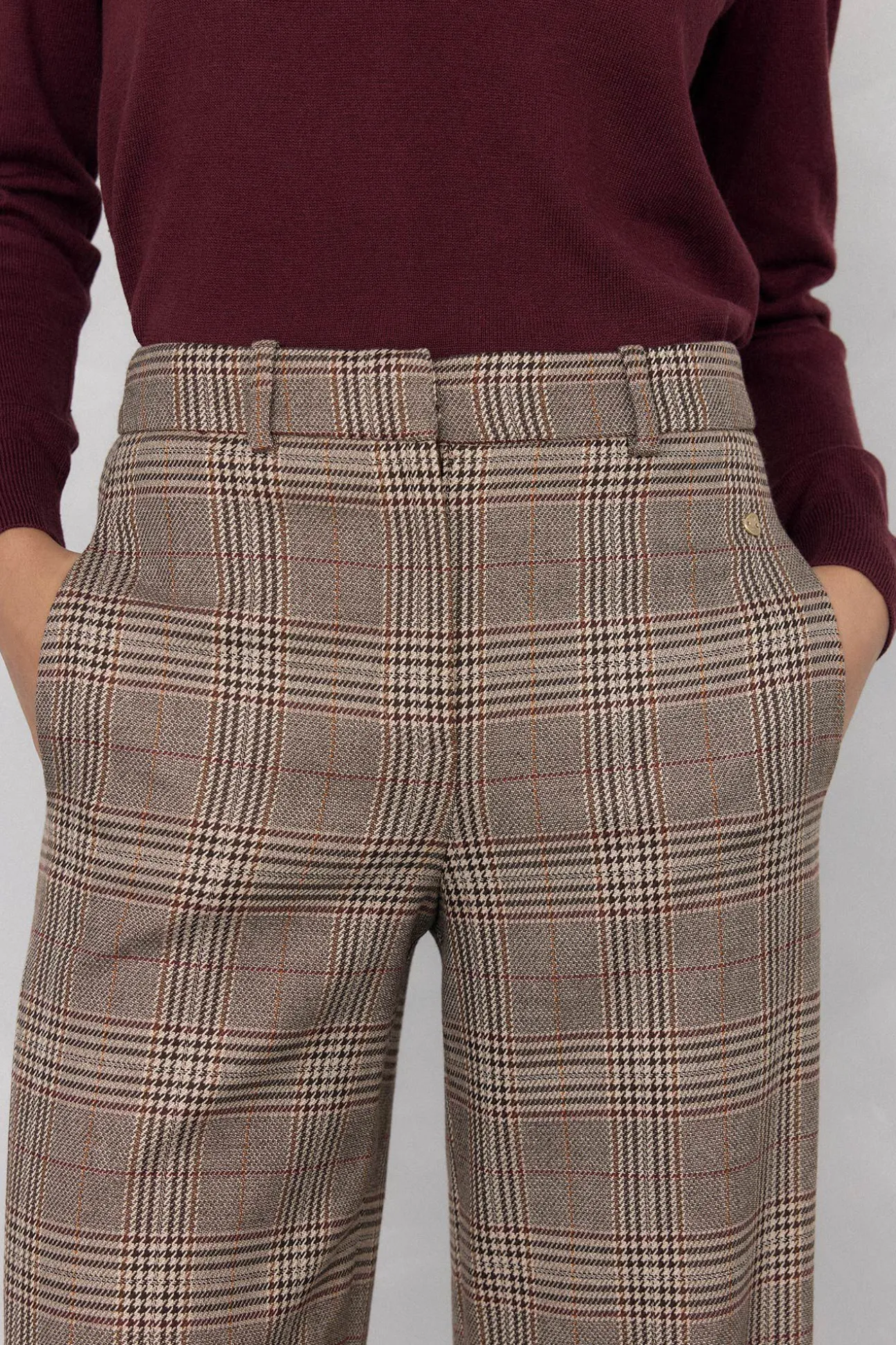 Calça xadrez de Harry