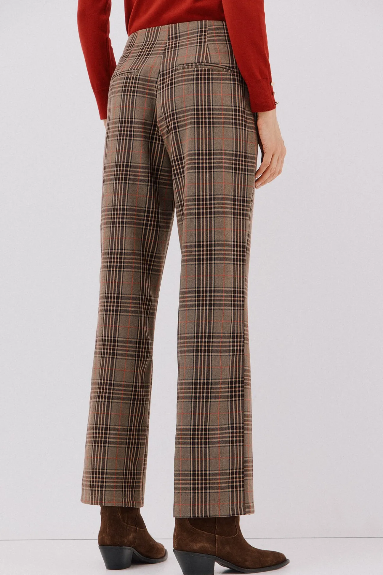 Calça xadrez feminina