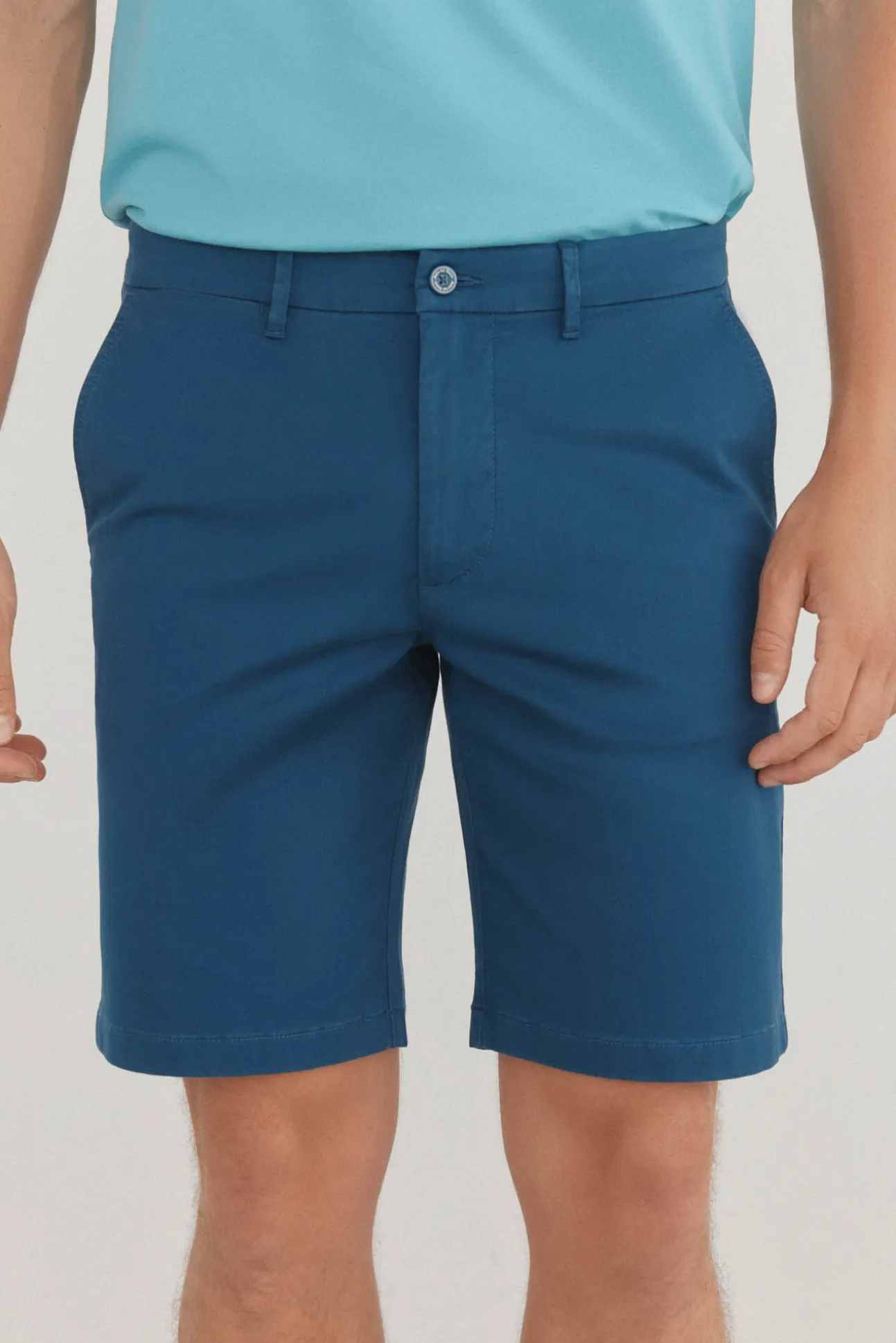 Calças bermuda chino premium flex