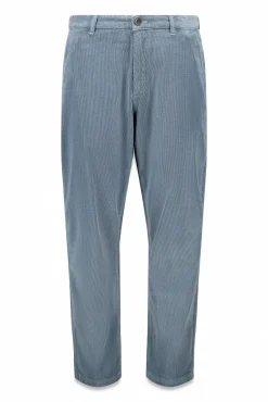 Calças chino slim fit confortável de veludo cotelê lavado