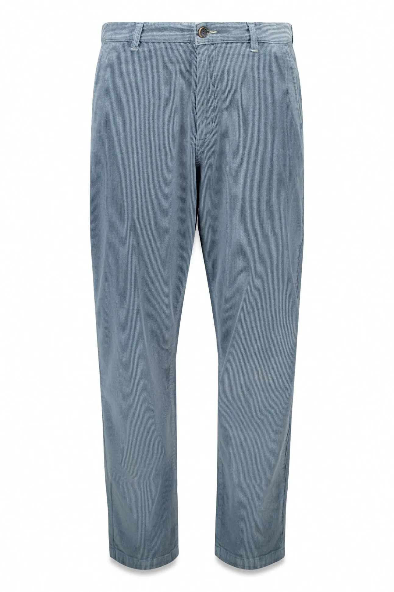 Calças chino slim fit confortável de veludo cotelê lavado