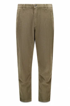 Calças chino slim fit confortável de veludo cotelê lavado