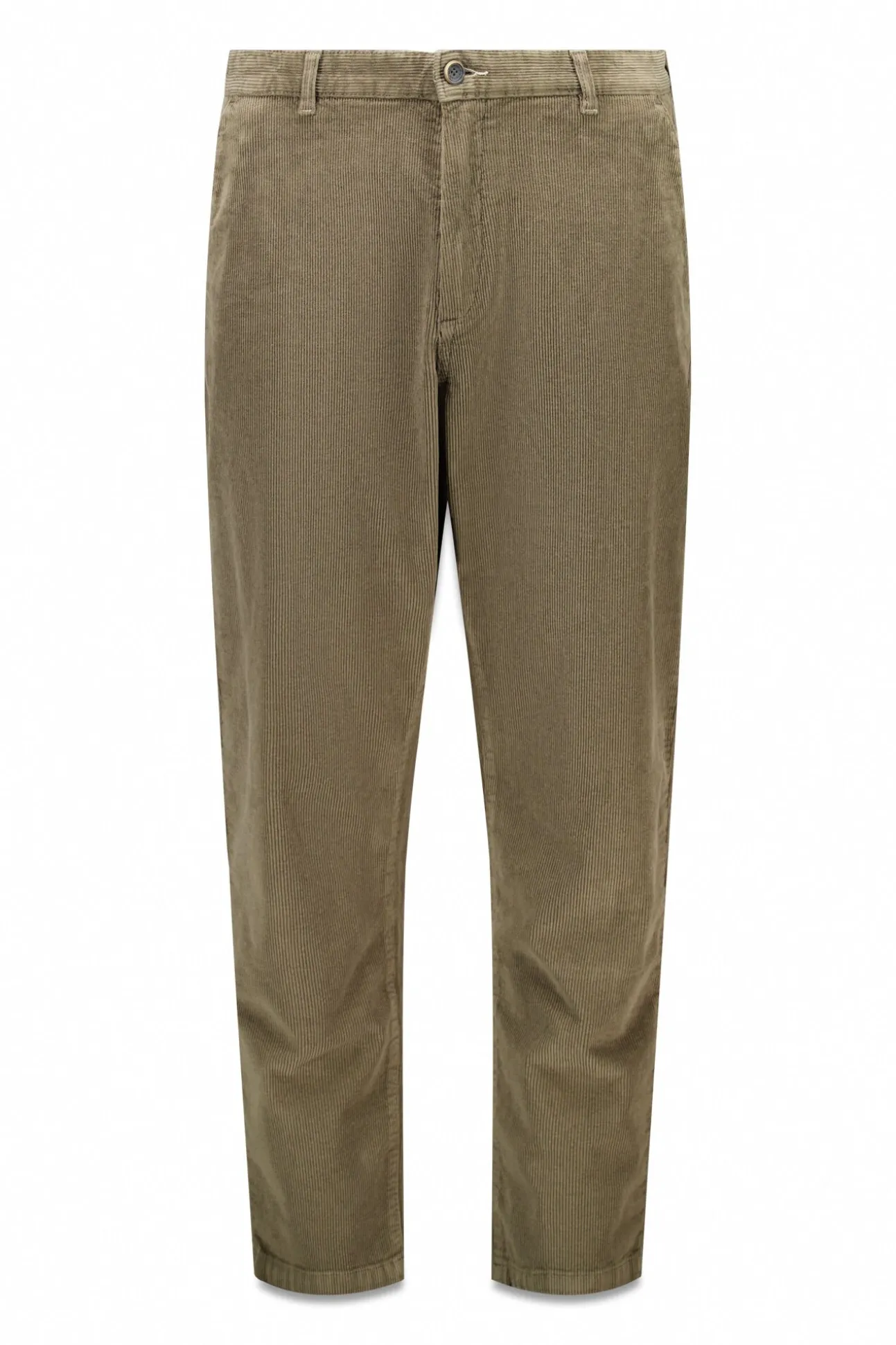 Calças chino slim fit confortável de veludo cotelê lavado