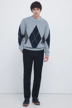 Calças chino slim fit de veludo cotelê micro