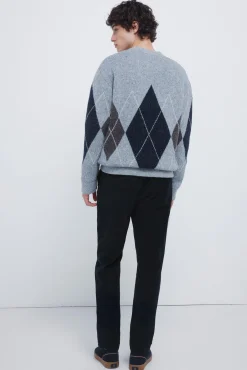 Calças chino slim fit de veludo cotelê micro