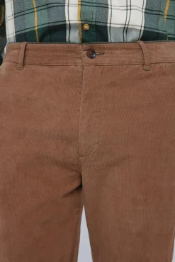 Calças chino slim fit de veludo cotelê micro