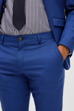 Calças de fato Slim Fit com lã