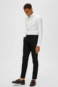 Calças de fato Slim Fit com lã