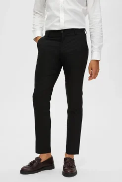 Calças de fato Slim Fit com lã