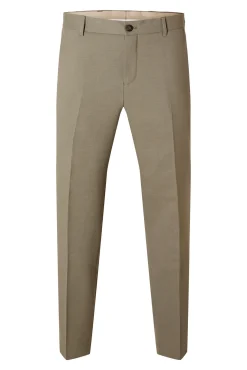 Calças de fato Slim Fit confecionadas com lã