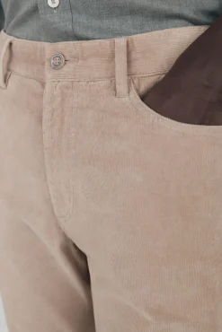 Calças de veludo slim fit com 5 bolsos