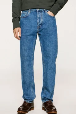 Calças jeans de corte reto