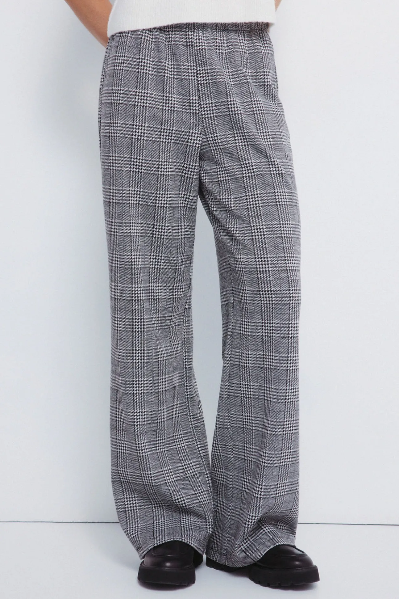 Calças jogger de perna larga