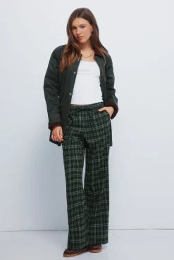 Calças jogger xadrez