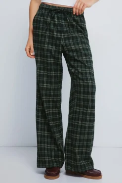 Calças jogger xadrez