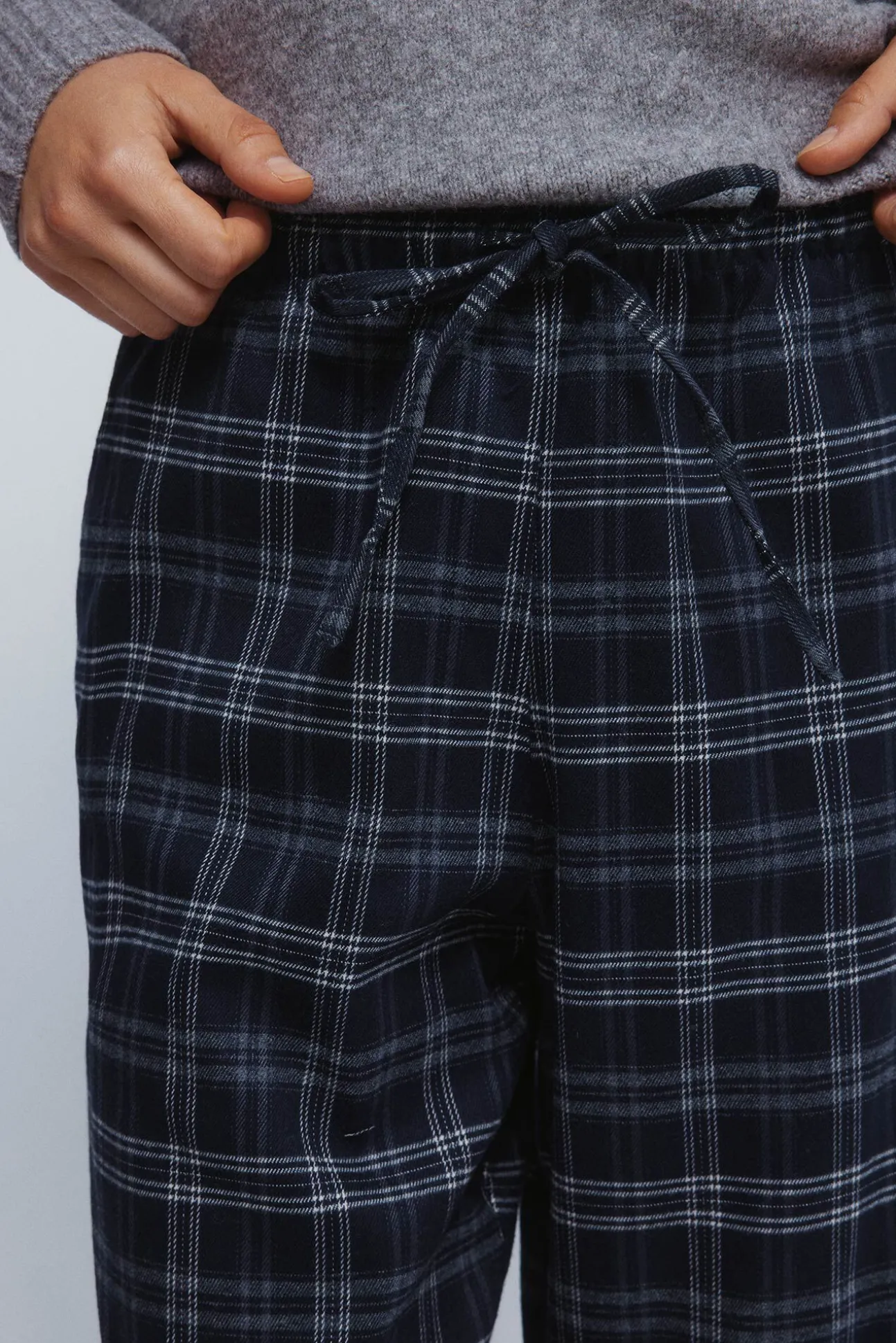 Calças jogger xadrez
