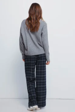 Calças jogger xadrez