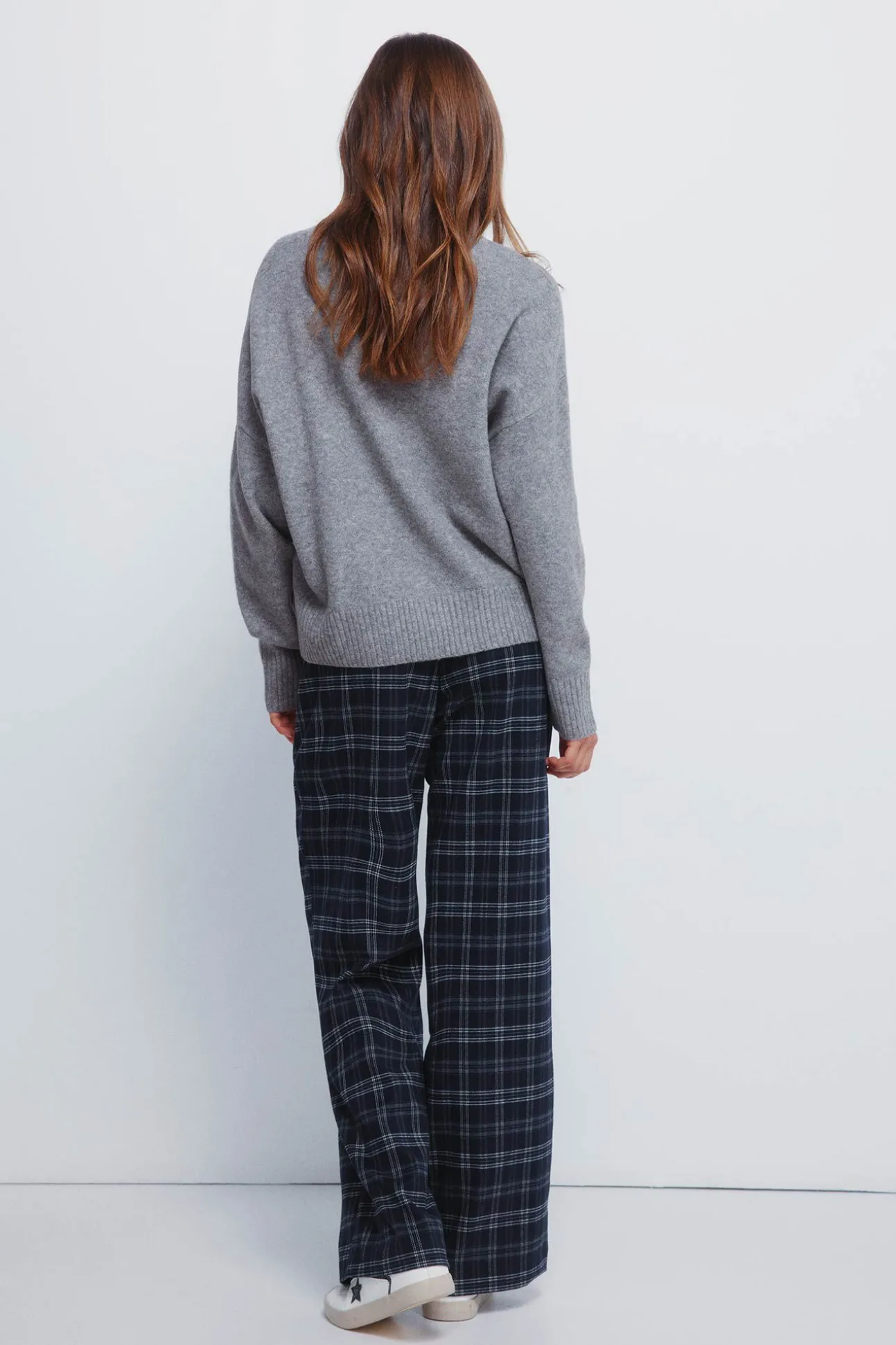Calças jogger xadrez