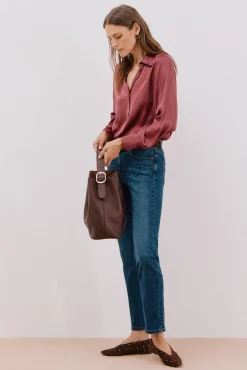 Camisa acetinada