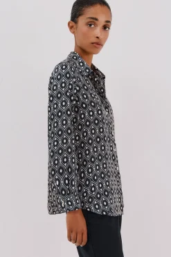 Camisa acetinada