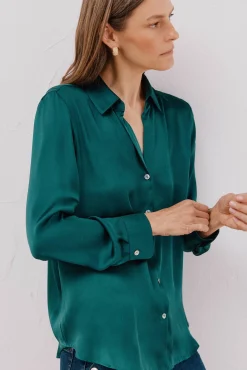 Camisa acetinada