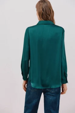 Camisa acetinada