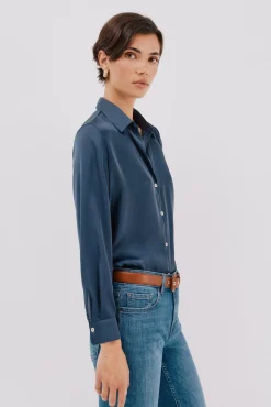 Camisa acetinada