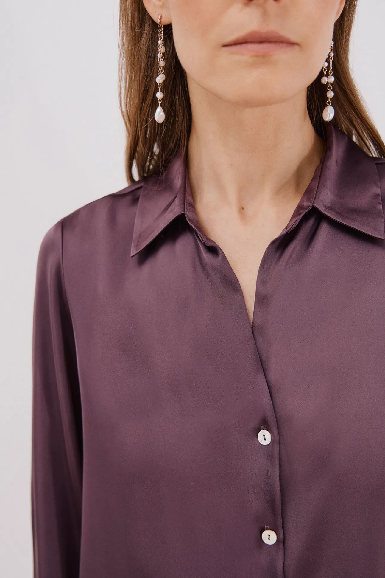Camisa acetinada