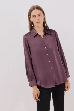 Camisa acetinada