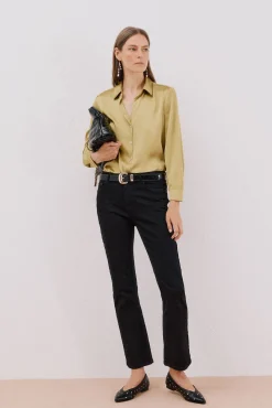 Camisa acetinada