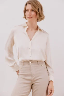 Camisa acetinada