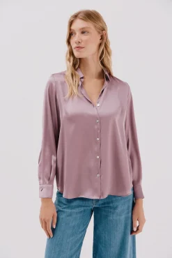 Camisa acetinada