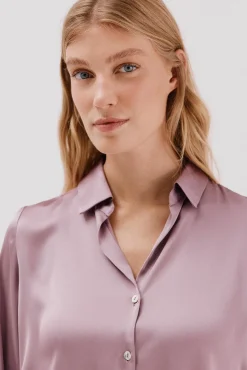 Camisa acetinada