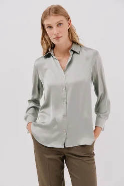 Camisa acetinada