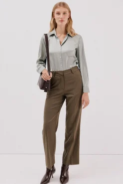 Camisa acetinada
