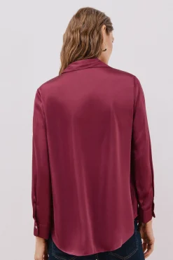 Camisa acetinada