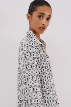 Camisa acetinada
