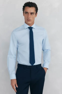 Camisa aos quadrados non iron + antimanchas