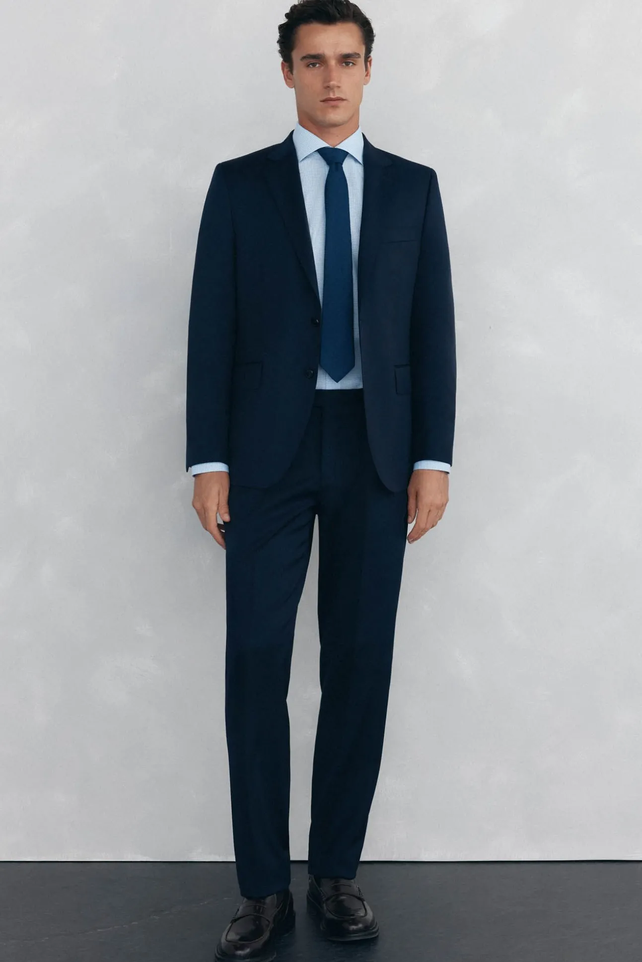 Camisa aos quadrados non iron + antimanchas