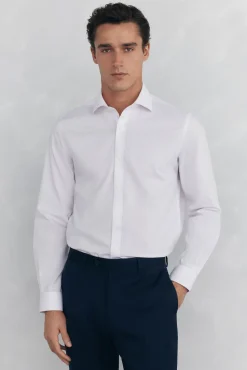 Camisa aos quadrados non iron + antimanchas